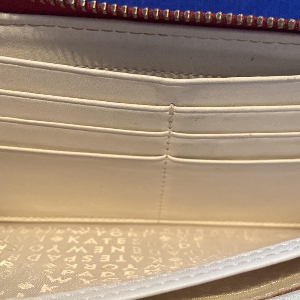 Red Kate Spade Used Wallet; some where but still good condition. Lots of pics - Picture 8 of 15